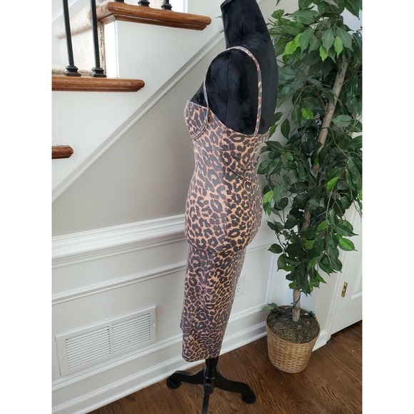 PRETTYLITTLETHING Women Multicolor Polyester SquareNeck Knee Length Dress Size 4 - Picture 6 of 10